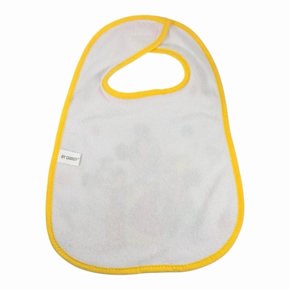 Vintage Classic Disney Mickey And Minnie Yellow Baby Bib 90s